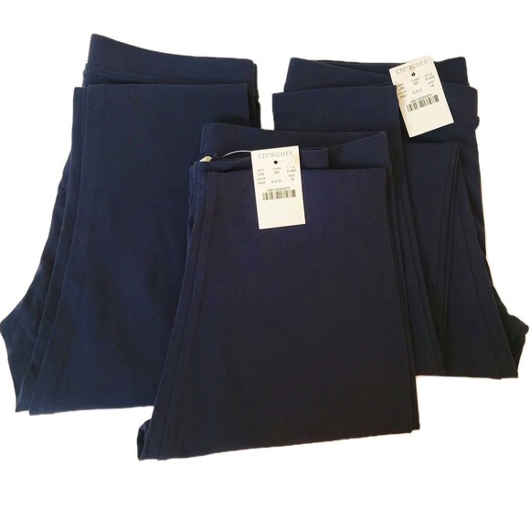 Crewcuts Other - Crewcuts Girls Size 16 Navy Blue Leggings Bundle Lot Of 3 NWT Cotton Stretch